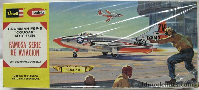 Revell 1/52 Grumman F9F-8 Cougar - Famous Aircraft Series - Lodela Issue - (F9F8), H168 plastic model kit